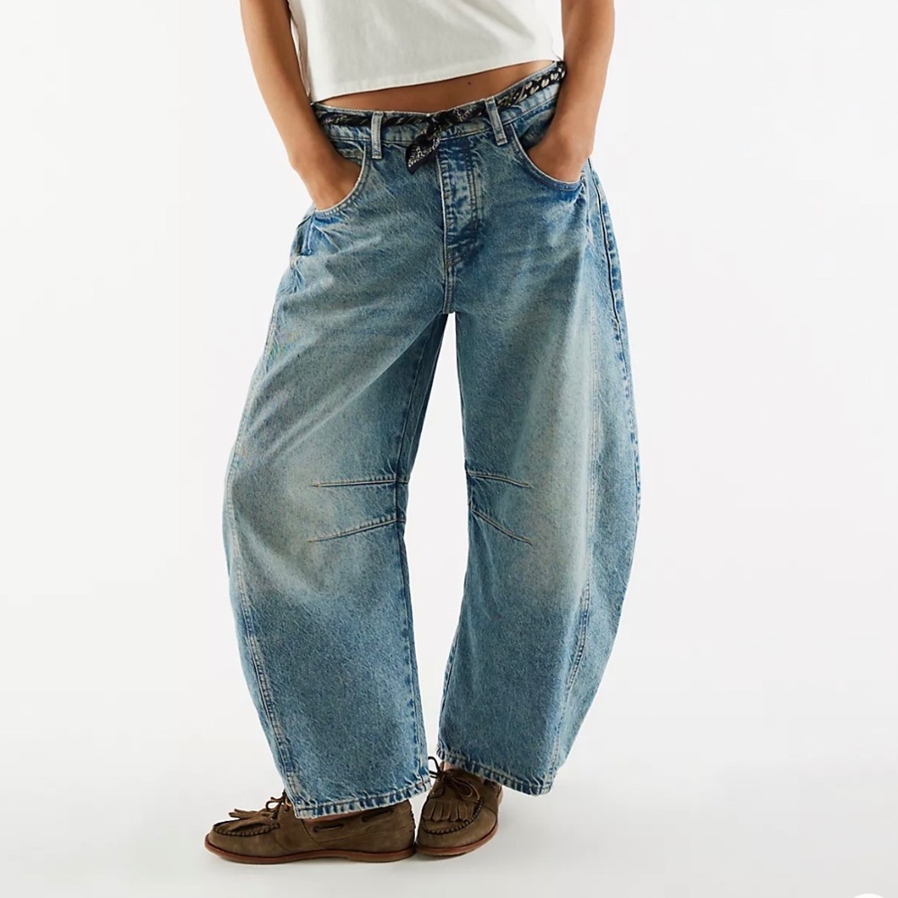We the Free Mid-Rise Barell Jeans